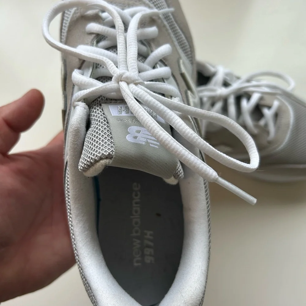 New Balance Gray and White Athletic Shoes - Picture 3 of 7